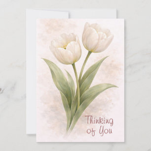 Elegant Tulips Thinking Of You Card