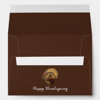 Elegant Turkey Happy Thanksgiving Return Address