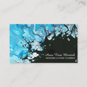 *~* Elegant Turquoise Black Beauty Wedding Business Card