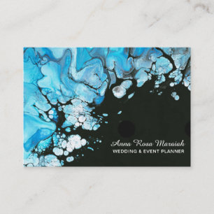 *~* Elegant Turquoise Black Wedding Beauty Business Card