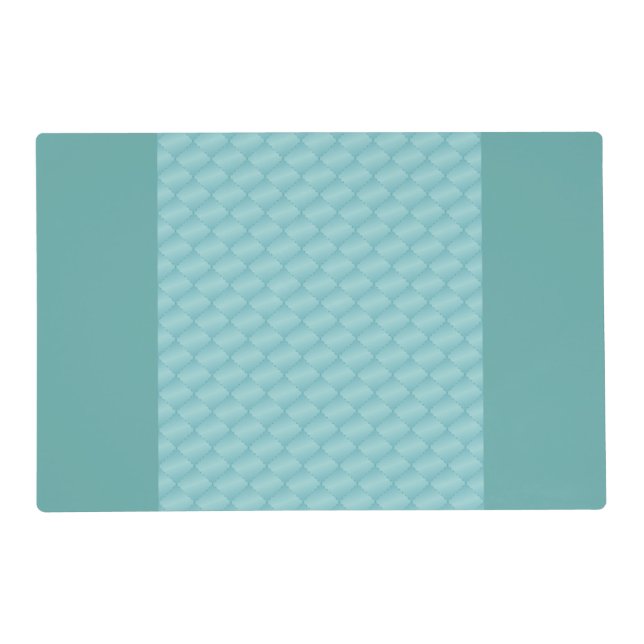 Elegant turquoise blue green quilted place mat (Front)