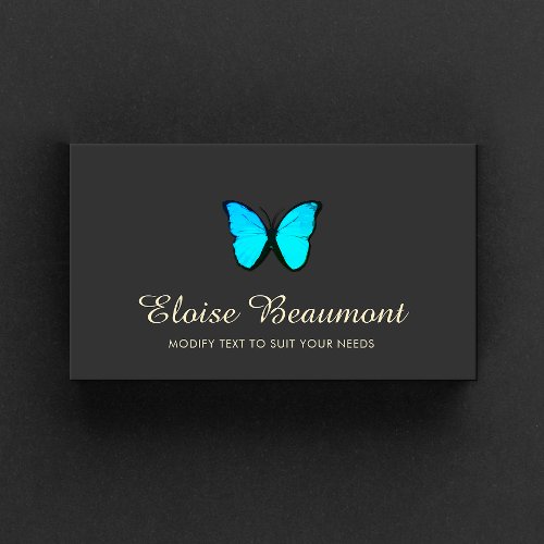 Elegant Turquoise Butterfly  Business Card