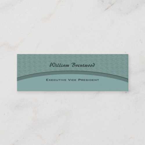 elegant turquoise curve business card