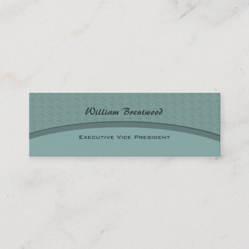 Customizable elegant turquoise curve business card