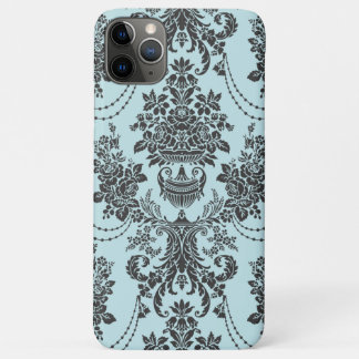 Elegant Turquoise Floral Damask iPhone 11 Pro Max Case