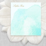 Elegant Turquoise Floral Watercolor Flower Notepad at Zazzle