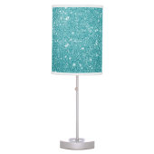 Elegant turquoise glitter lamp shade (Front)