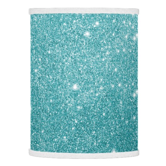 Elegant turquoise glitter lamp shade (Left)
