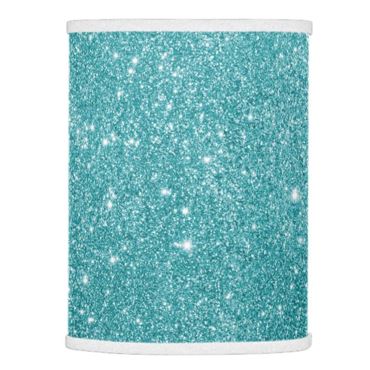 Elegant turquoise glitter lamp shade (Right)