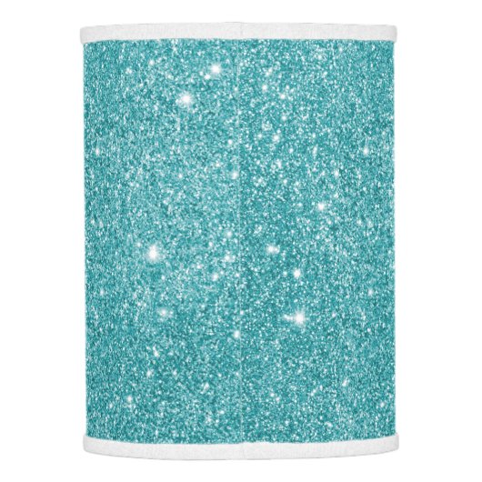 Elegant turquoise glitter lamp shade (Back)