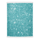 Elegant turquoise glitter lamp shade (Front)