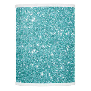 Elegant turquoise glitter lamp shade