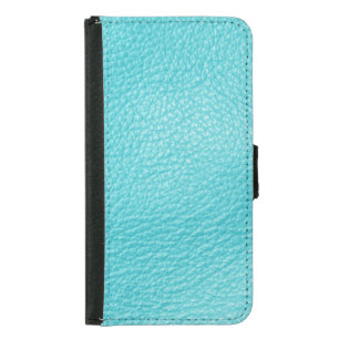Elegant Turquoise Leather Texture Samsung Galaxy S5 Wallet Case