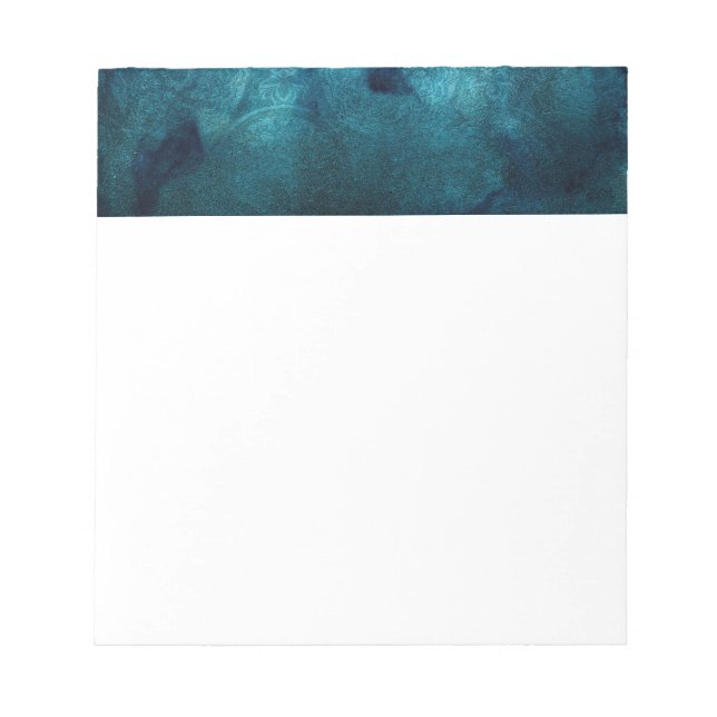 Elegant Turquoise Mandala Watercolor Pattern Notepad (Front)