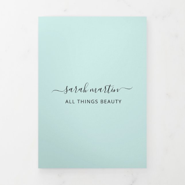 Elegant Turquoise Modern Business Brochure (Cover)