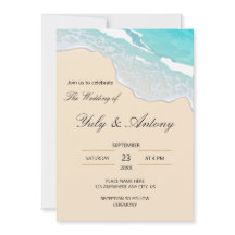 Elegant Turquoise Ocean Waves Destination Nuptial