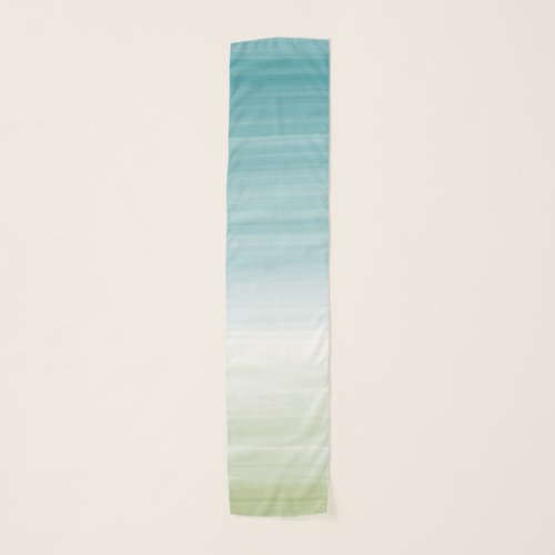 Elegant Turquoise Teal Green Watercolor Ombre Scarf