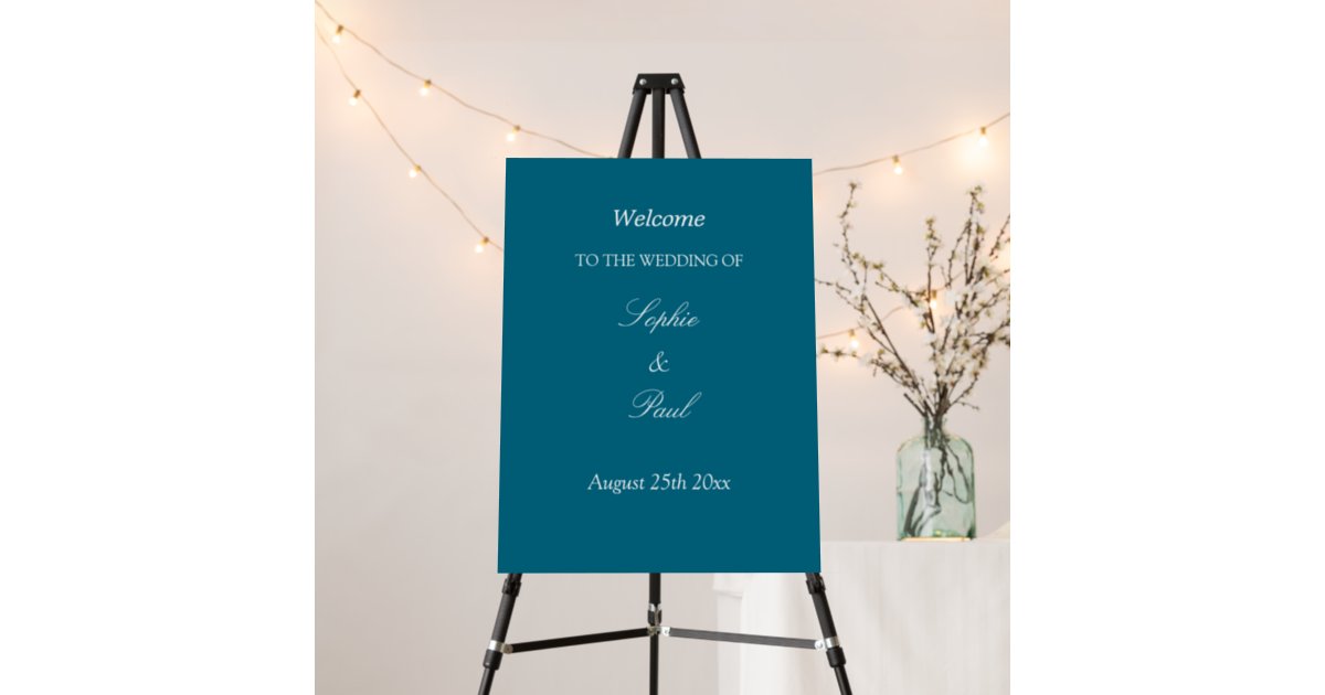 Wedding Welcome Sign, Turquoise – Lux Party