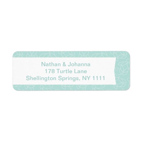 Elegant turtle pattern label