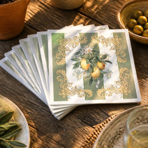Elegant Tuscan Lemon Tableware Napkins