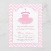 Elegant Tutu Ballerina Baby Shower Invitations