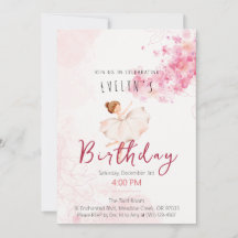 Elegant Tutu Ballerina Birthday Girl