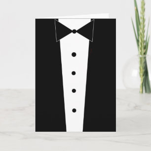 Elegant Tuxedo Blank Inside Greeting Card