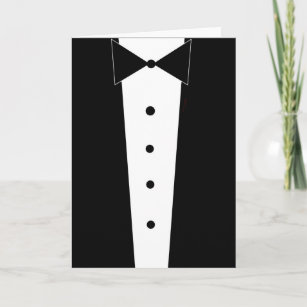 Elegant Tuxedo Blank Inside Greeting Card