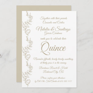 Elegant Twin Boy Girl Fiesta de Quince Invitation
