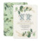 Elegant Twin Elephant Soft Greenery Baby Shower