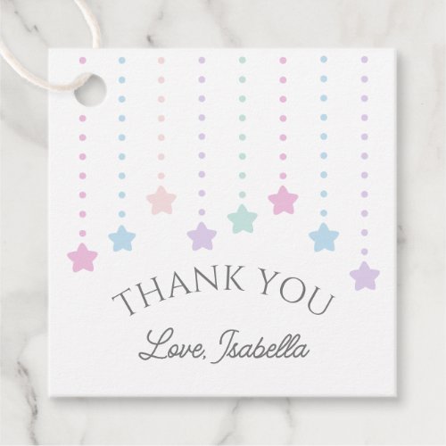 Elegant Twinkle Little Stars Baby Shower Thank You Favor Tags