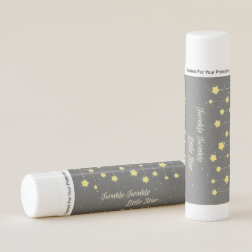 Elegant Twinkle Twinkle Little Star Baby Shower Lip Balm