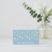 Elegant Twinkling Stars Babysitting Business Cards (Standing Front)