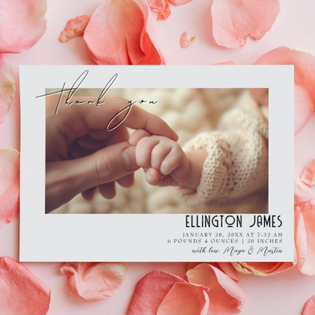 Elegant Two Baby Photos Birth announcements (Creator Uploaded)