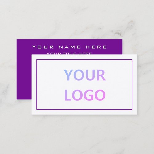 Elegant Two Color Business Logo _ Choose Colors Business Card