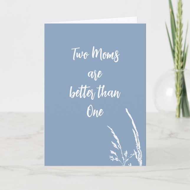 Elegant Two Moms Mothers Day Card (Front)
