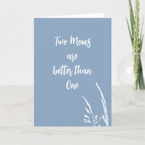 Elegant Two Moms Mothers Day Card
