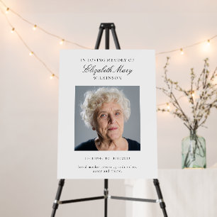 Elegant two photo celebration of life foam board