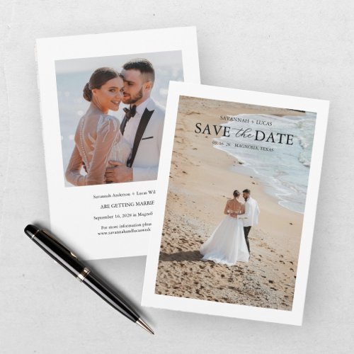 Elegant Two Photo Save The Date