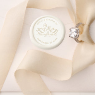 Elegant Two Swans In Love Wedding Wax Seal Stamp