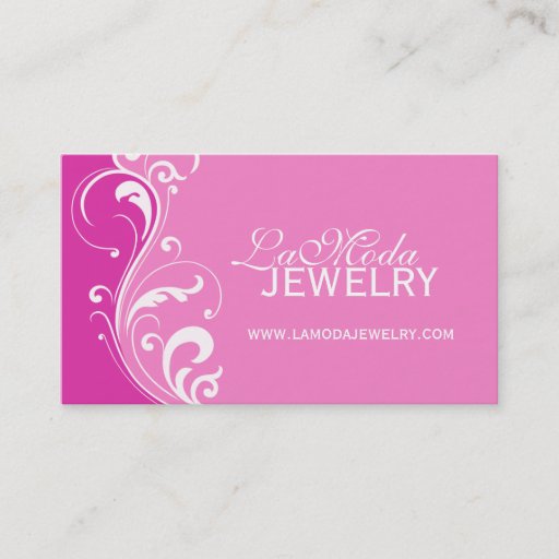 Customizable Elegant Two Tone Pink Business Card