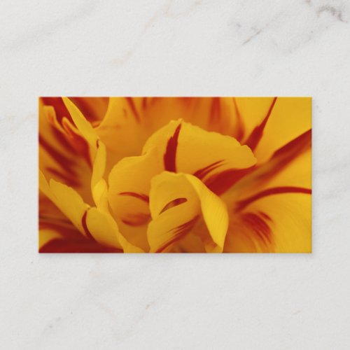 Elegant Two_Tone Red Gold Monsella Tulip Business Card