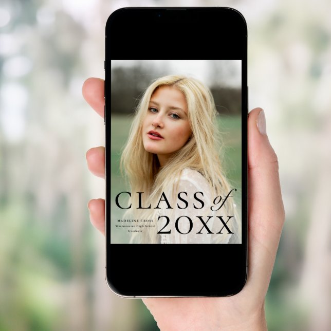 Elegant Type Photo Graduation Announcement (Front Digital)