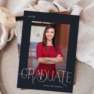 Elegant Type Two Photo Graduation Invitation