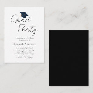 Elegant Typographic Graduation Party Note Card