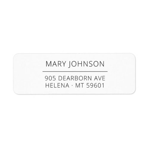 Elegant Typography Custom Return Address 06 Label