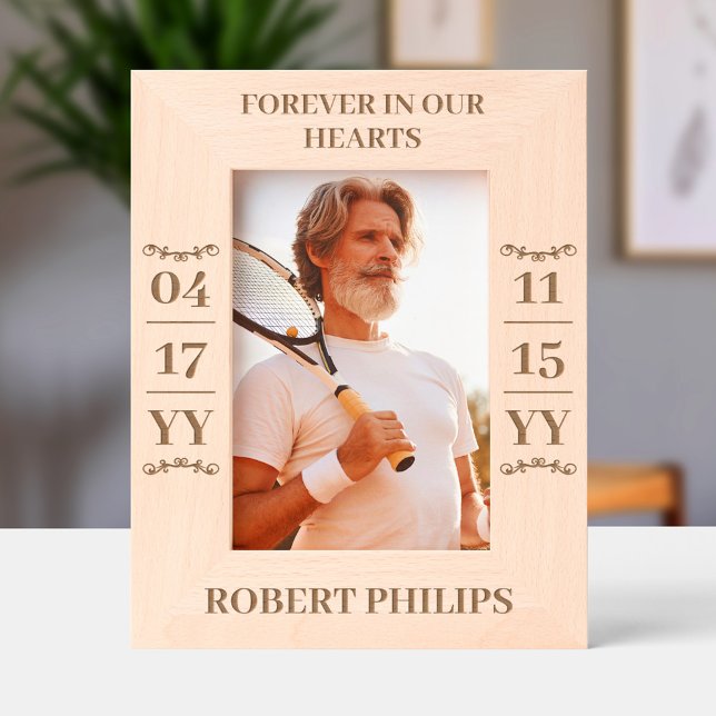 Elegant Typography Forever In Our Hearts Death Engraved Frames (Creator Uploaded)