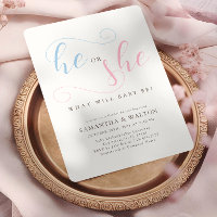 Elegant typography Gender Reveal Party