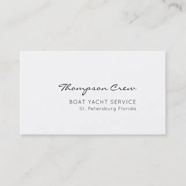 Elegant Typography. Handwritten Sailing Crew Name Business Card Zazzle
