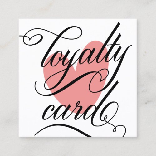 Elegant Typography  Loyalty Card
